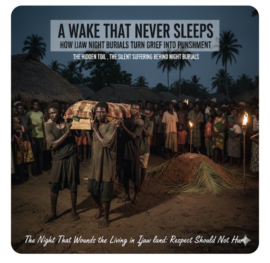 A WAKE THAT NEVER SLEEPS : HOW IJAW NIGHT BURIALS TURN GRIEF INTO PUNISHMENT: THE HIDDEN TOIL , THE SILENT SUFFERING BEHIND NIGHT BURIALS.